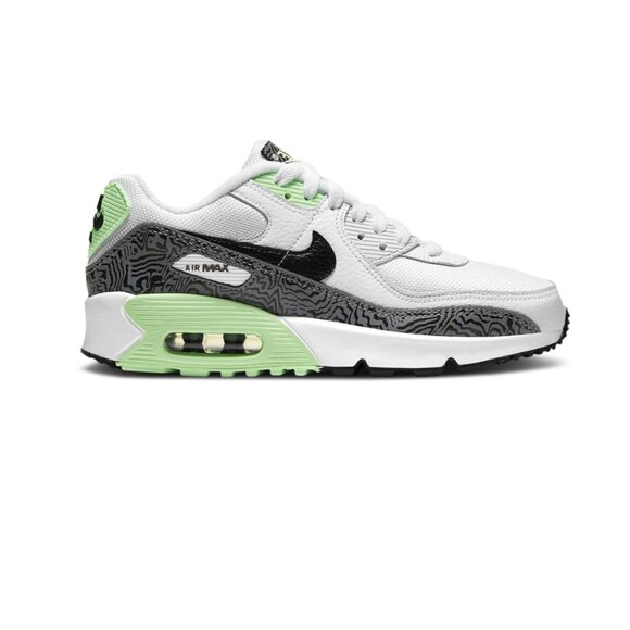 Girls Nike Air Max 90 GS 'White Vapor Green' Sneakers Size 5Y - Picture 1 of 8